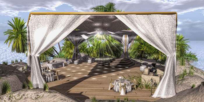 Aphrodite "Wedding Party" with stage & dj booth (no food)