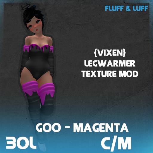 Fluff & Luff - Neon Goo - Magenta (Legwarmer Mod)