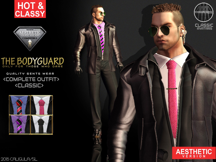 Second Life Marketplace CA AESTHETIC THE BODYGUARD OUTFIT CLASSIC