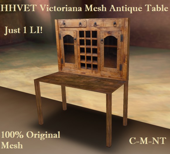 HHVET Victoriana Mesh Antique Table