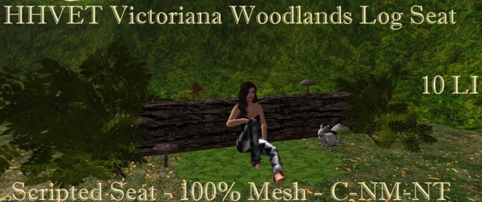 HHVET Victoriana Woodlands Log Seat