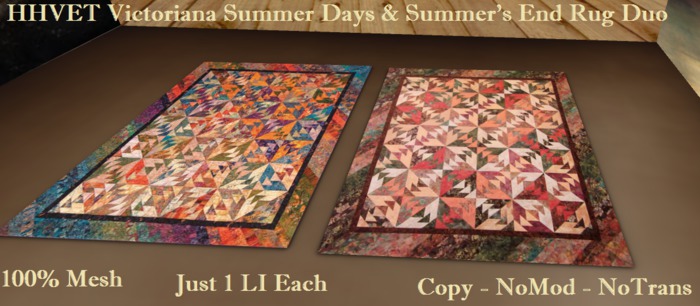 HHVET Victoriana Summer Days/End Rug Duo Set