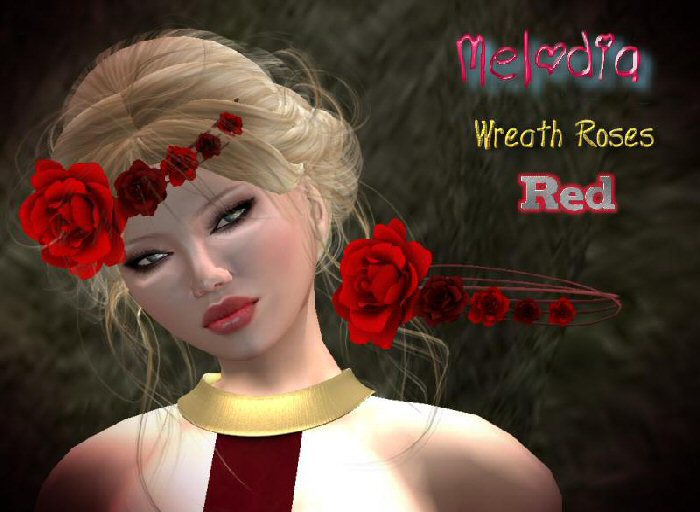 :::MELODIA::: Wreath Roses  *Ysje* RED x (unpacked)