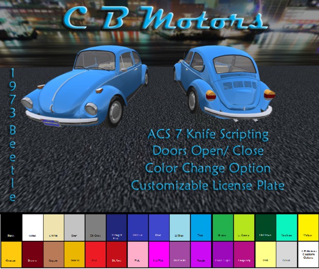 {CBM} 1973 Beetle STOCK