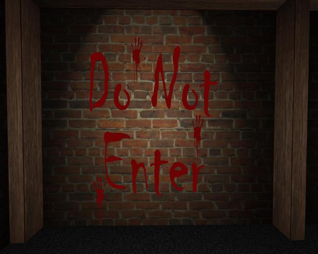 *FF* Decal & Canvas - Do not Enter Bloody Halloween Decor