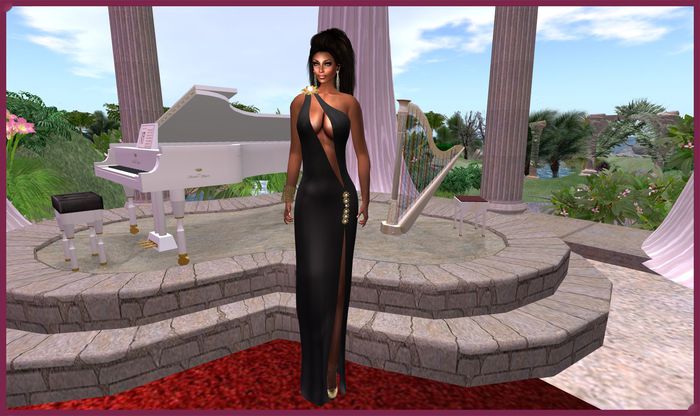 ::MALLI:: ALMA GOWN IN BLACK.