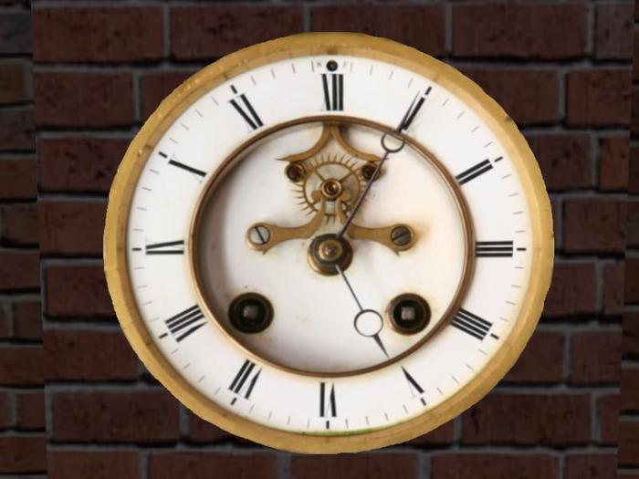 Gold Mechanism Clock