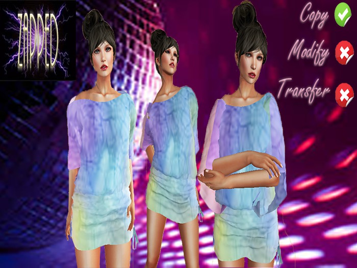 Zapped Tye Dye Kaftan