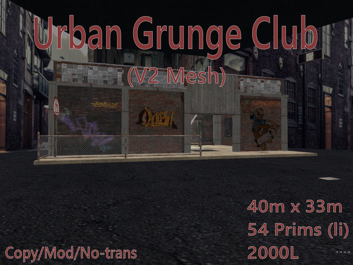 Urban Grunge Club  (V2 Mesh) 081915