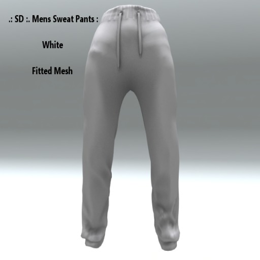 Second Life Marketplace . SD .White Men Sweat Pants