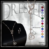 ::DBL:: Infinite Love Birthstone Jewelry Set ~ Silver
