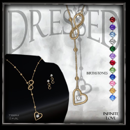 ::DBL:: Infinite Love Birthstone  Jewelry Set ~ Gold