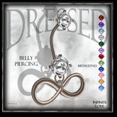 ::DBL:: Infinite Love Birthstone Belly Piercing ~ Silver