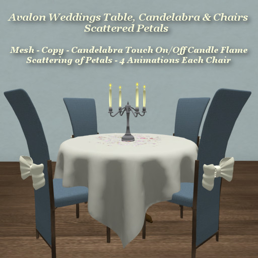 Avalon Wedding Table Round Scattered  & Silver