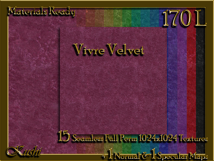 Second Life Marketplace - Vivre Velvet Fabric Seamless Textures ...