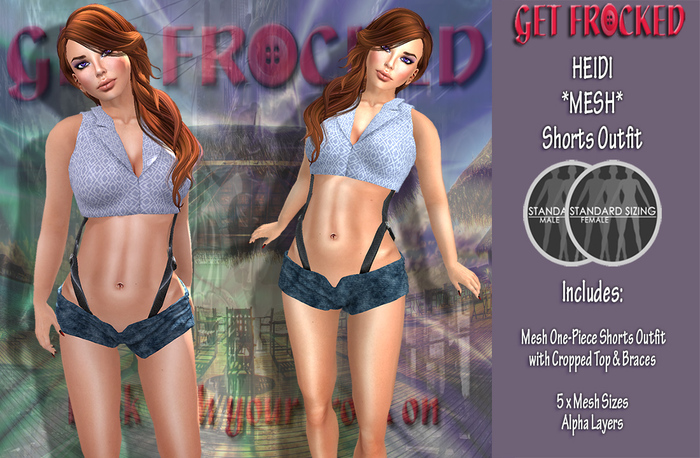 HEIDI Mesh Shorts Outfit - Blue