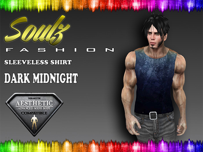 :][: Soulz Fashion :][: - Sleeveless Shirt - Dark Midnight