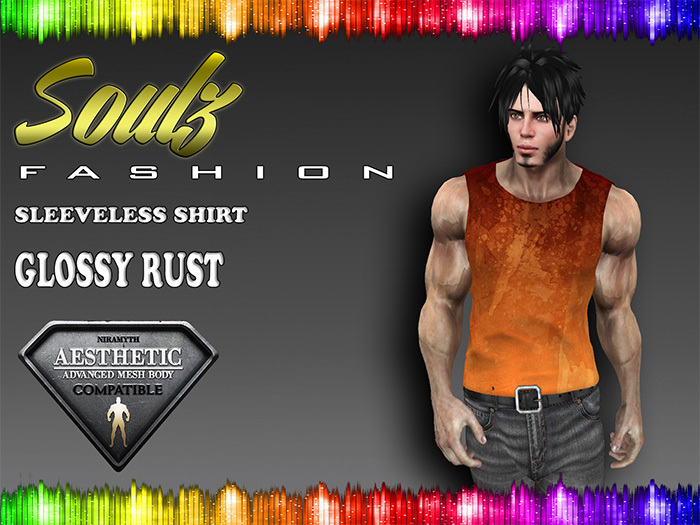 :][: Soulz Fashion :][: - Sleeveless Shirt - Glossy Rust