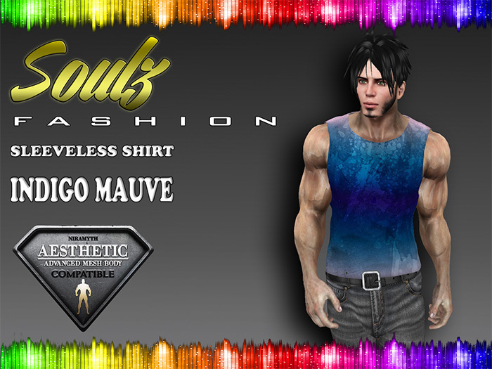 :][: Soulz Fashion :][: - Sleeveless Shirt - Indigo Mauve