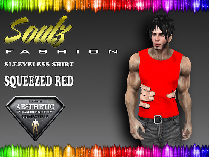 :][: Soulz Fashion :][: - Sleeveless Shirt - Squeezed Red