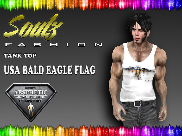:][: Soulz Fashion :][: - Sleeveless Shirt - USA Eagle flag