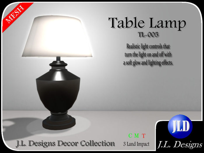 J.L. Designs - Table Lamp TL-005