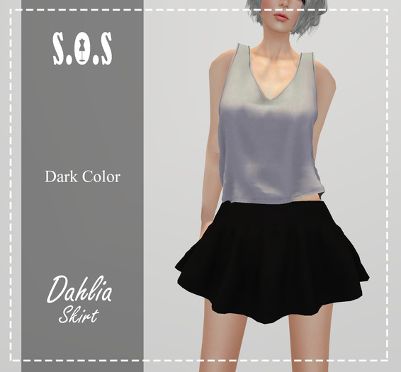 [S.O.S] Skirt Dark Color