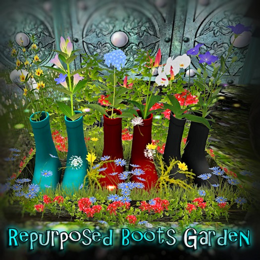 Repurposed Boots Garden