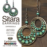EarthStones Sitara Earrings - Chrysocolla (wear)