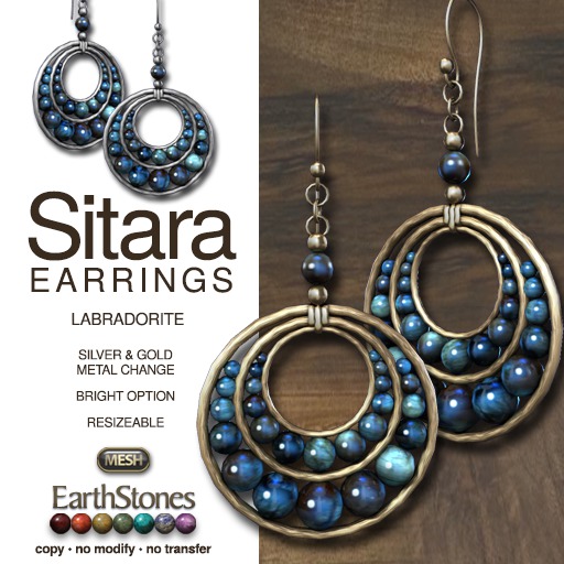 EarthStones Sitara Earrings - Labradorite