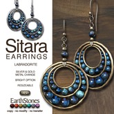 EarthStones Sitara Earrings - Labradorite (wear)
