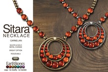 EarthStones Sitara Earrings - Carnelian (wear)
