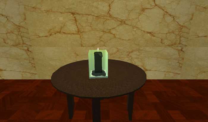 Candle in glass Square Black