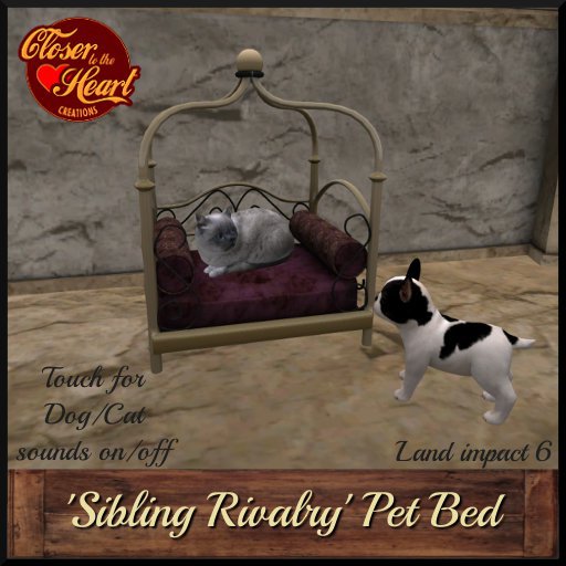 Sibling Rivalry Pet Bed w/sounds ***