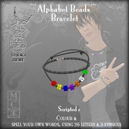 :+:SS:+: Mens Alphabet Bead Bracelet