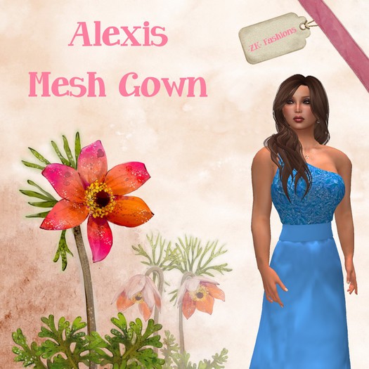 *ZK* Alexis Gown - Amethyst Bows