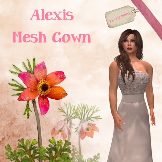 *ZK* Alexis Gown - Amethyst Bows