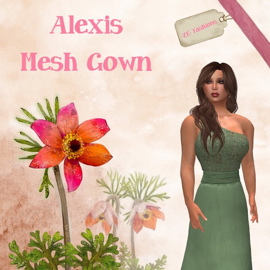*ZK* Alexis Gown - Amethyst Bows