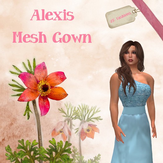 *ZK* Alexis Gown - Bluebell Bows v3