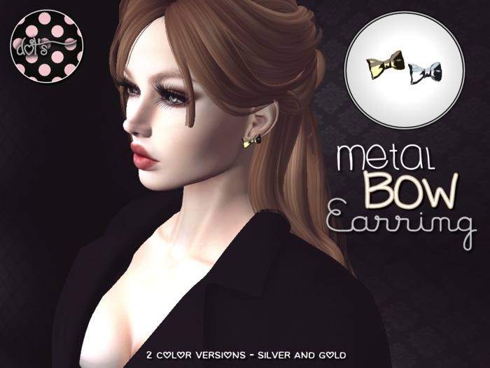 .dot's. Jewelry - Metal Bow Earring (Gift)
