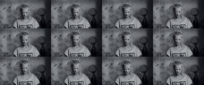 Animated Texture Scary Weird Girl Loop