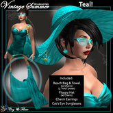 C&F Vintage Summer Accessories - Blue