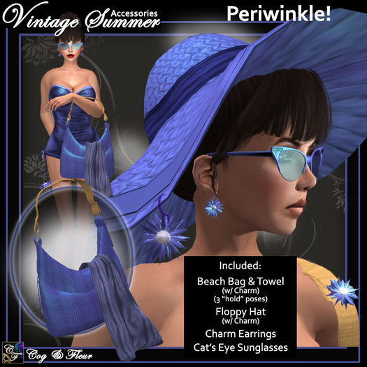 C&F Vintage Summer Accessories - Blue