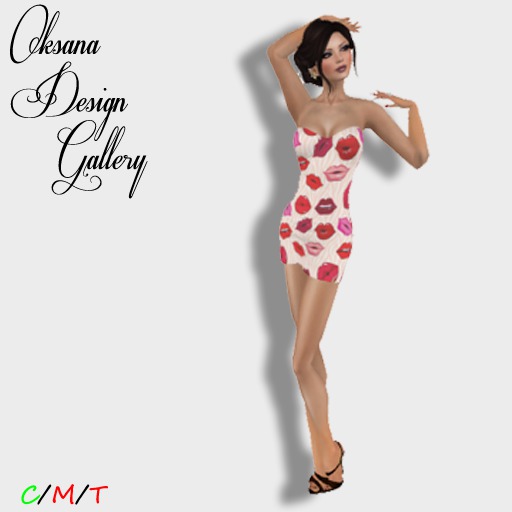 Melanie Mini Dress - Lips