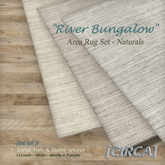 [C.] Pkg - "River Bungalow" - Area Rug Set - Greens
