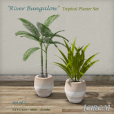 [CIRCA] - "River Bungalow" - Tropical Planter Set