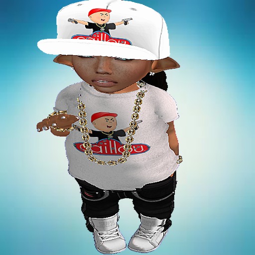 Caillou white td outfite