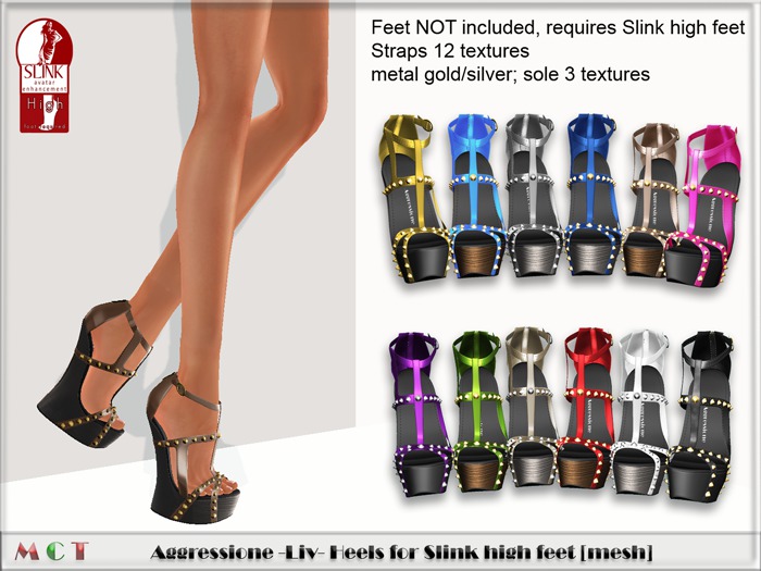 *Aggressione* -Liv- Heels for Slink High feet (boxed)