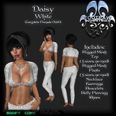 [FPI] Daisy White - A Cute, Casual Outfit comes with Shoes and Jewelry to complete the look