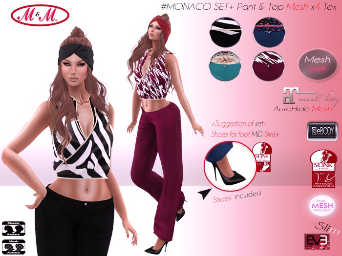 #M&M+MONACO SET + slink,maitreya,E-BODY-MESH CLOTH